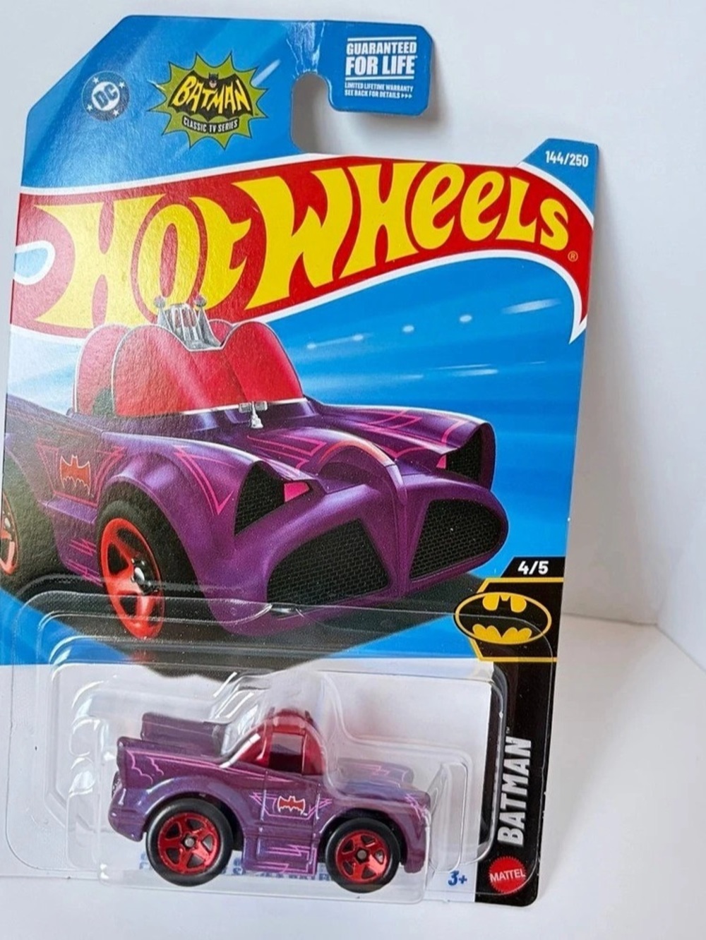 Hot Wheels Batman Classic TV Series Tooned Batmobile Purple 144/250 1:64 Diecast